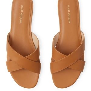 Stuart Weitzman brown flat sandals